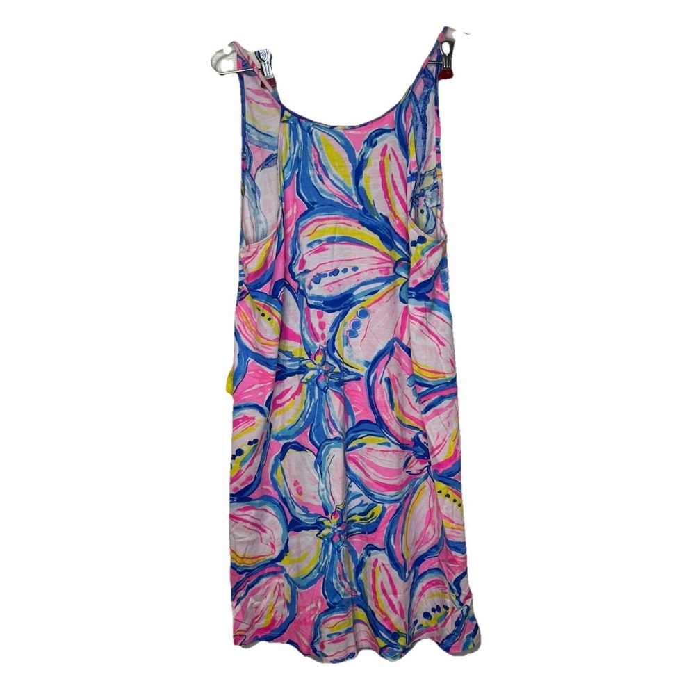 Lilly Pulitzer Women's Dress Margot Swing In Blue Peri Pinch Pinch Tassel Small